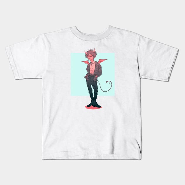 Demon Boy Kids T-Shirt by wah.ah.ah